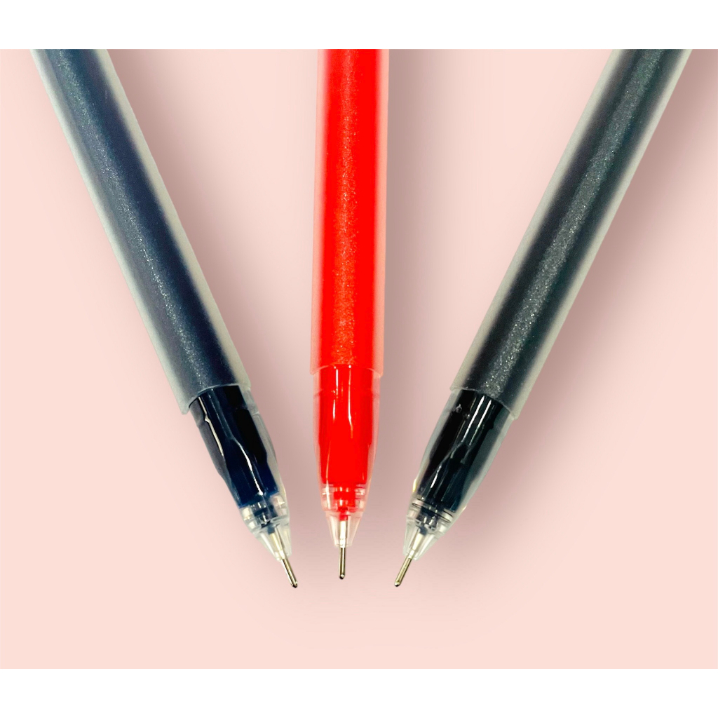 Bút gel nước Baoke ống mực liền thân PC5198 ngòi 0.5mm - Bút nước liền thân 3 màu Xanh/ Đỏ/ Đen.