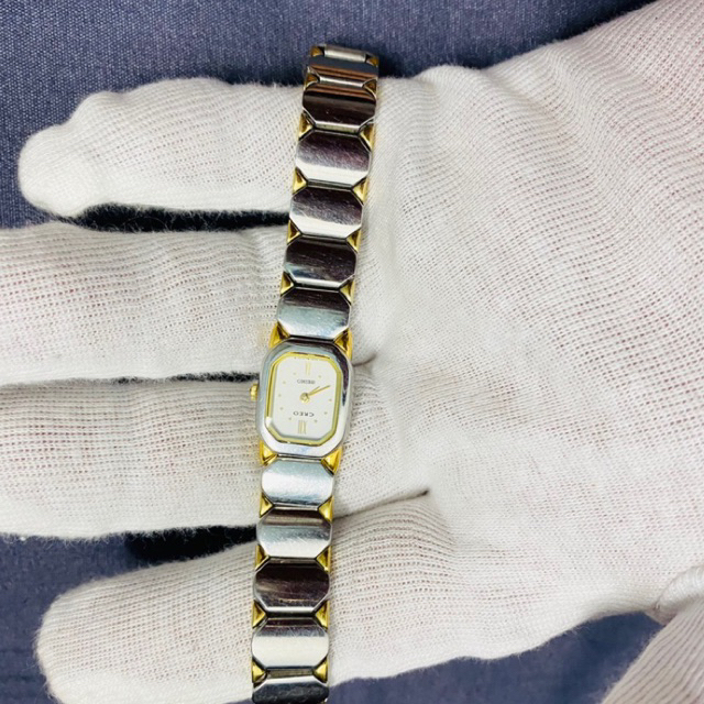 Đồng hồ nữ seiko Creo, mặt tròn size 16mm, dây thép không rỉ zin theo máy, độ mới đạt 95%, cam kết hàng chính hãng