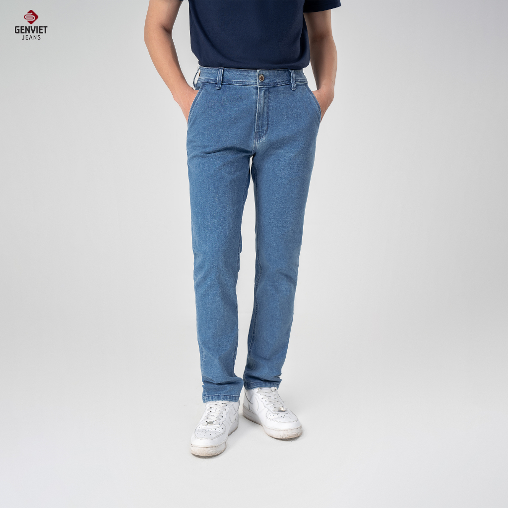 [Mã FATOP12 giảm 30K đơn 150K] Quần Dài Nam Jeans Col Đứng T1108J8144 GENVIET