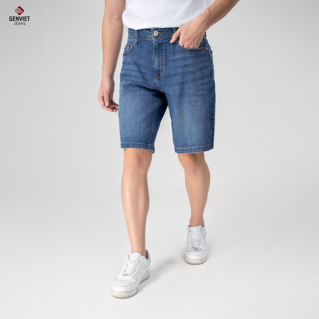 Quần Ngố Jeans Nam Genviet Chất Bò Cao Cấp D1303J8208