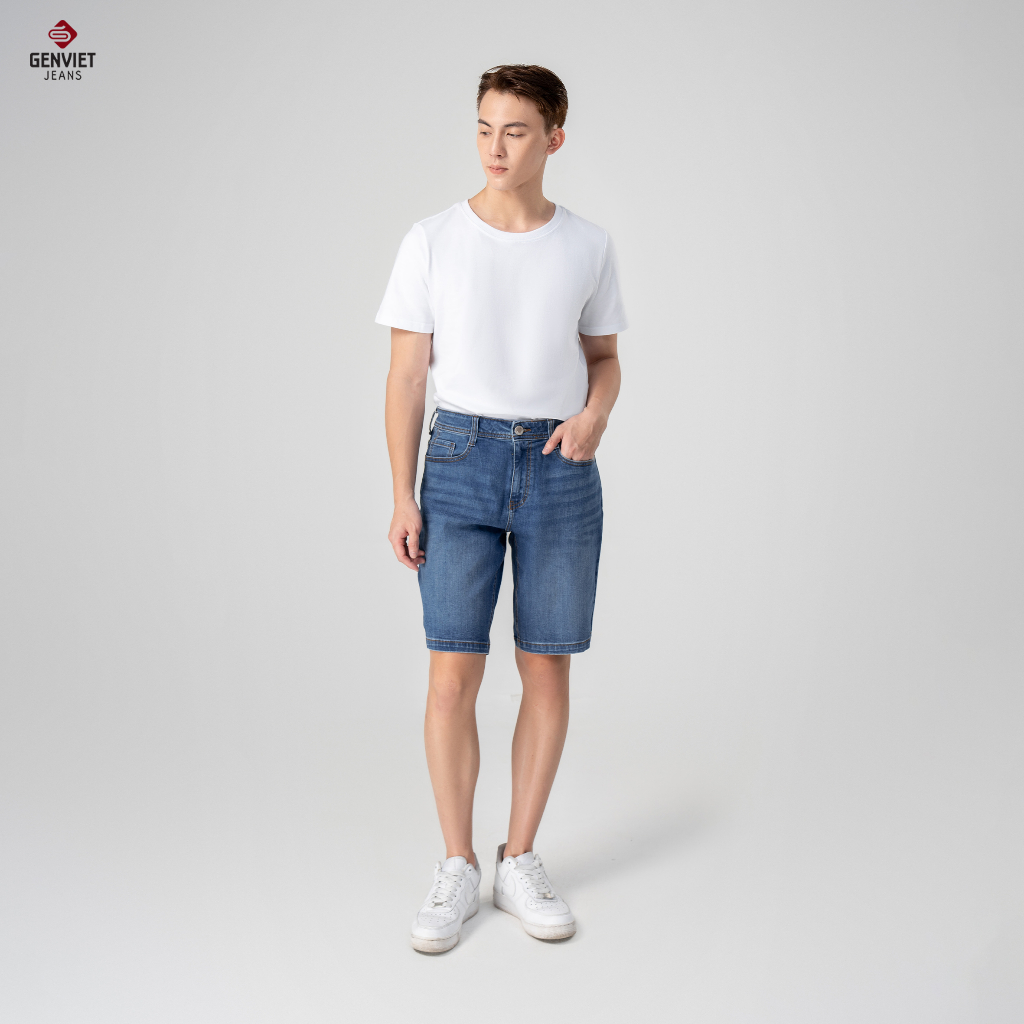 Quần Ngố Jeans Nam Genviet Chất Bò Cao Cấp D1303J8208