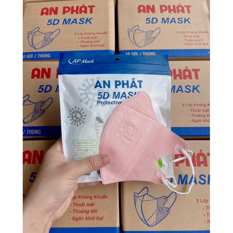 Thùng 500 chiếc khẩu trang 5D An Phát chống bụi, chống tia UV