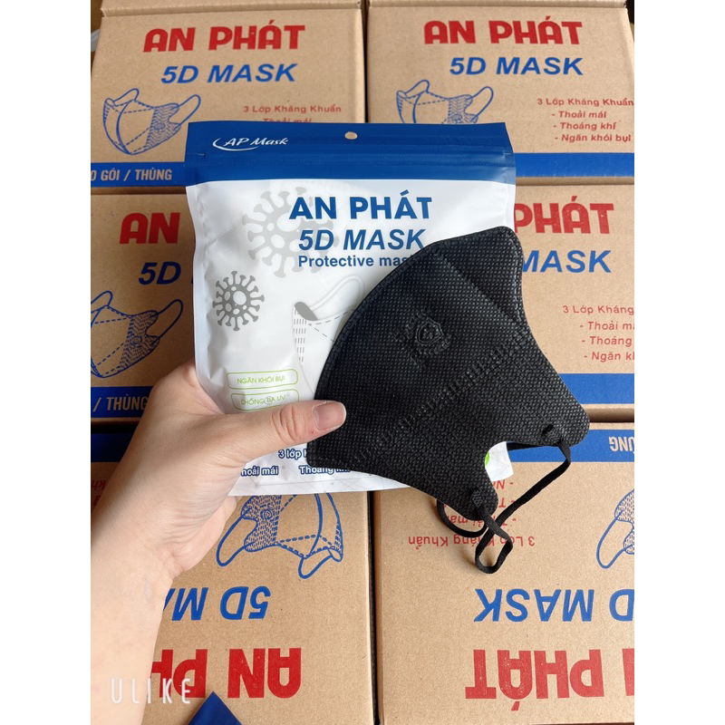 Thùng 500 chiếc khẩu trang 5D An Phát chống bụi, chống tia UV