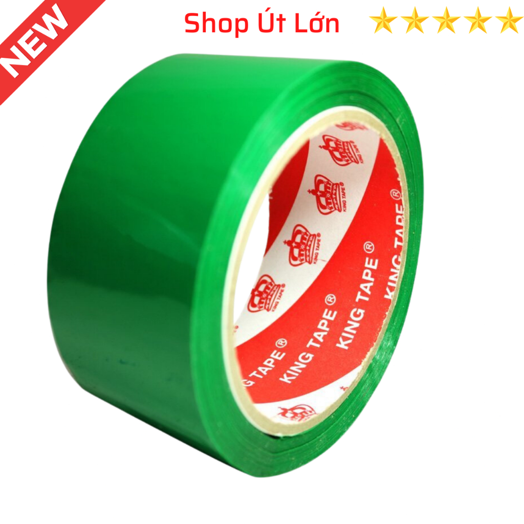 1 cuộn băng keo màu, xanh lá, xanh dương, vàng, đỏ, rộng 4.7cm 100yard