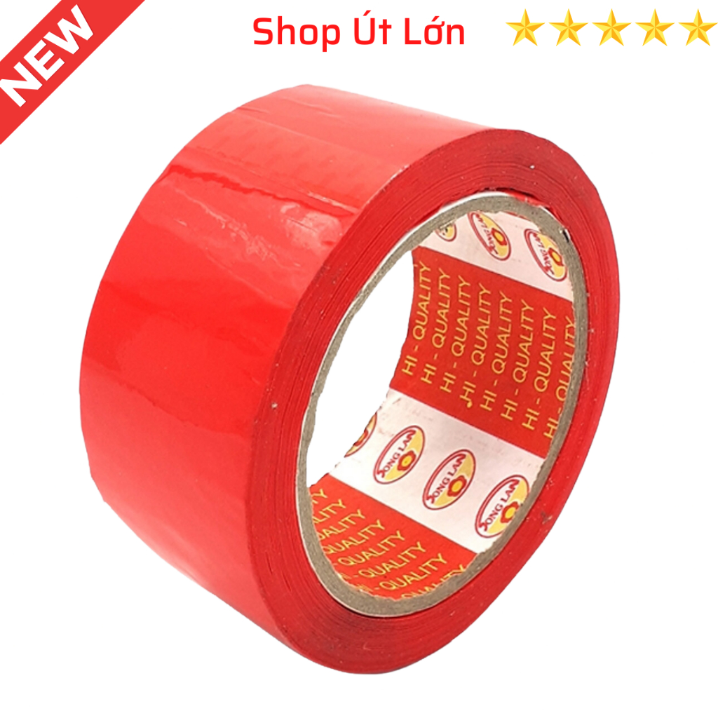 1 cuộn băng keo màu, xanh lá, xanh dương, vàng, đỏ, rộng 4.7cm 100yard