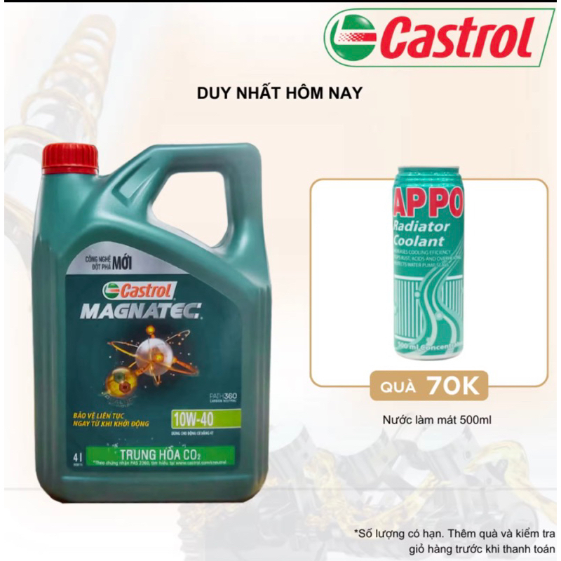 Dầu nhớt ô tô castrol 10w-40 giá ưu đãi