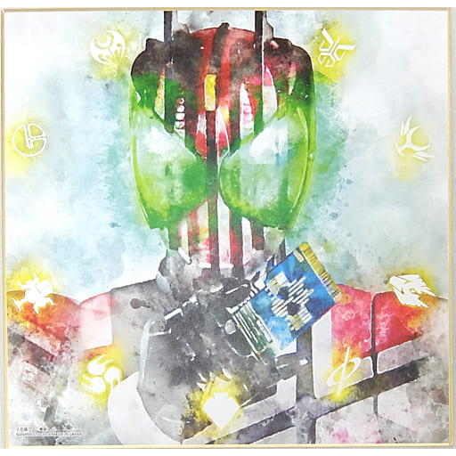 Tranh Kamen Rider Shikishi Art - Bandai, Anime Goods Chính Hãng  Nhật Bản, size 16 x 16cm