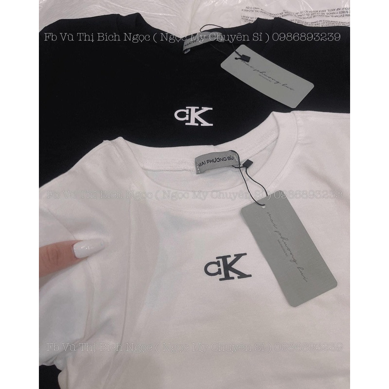 Áo Phông Croptop CK Dáng Basic Mã CH1868