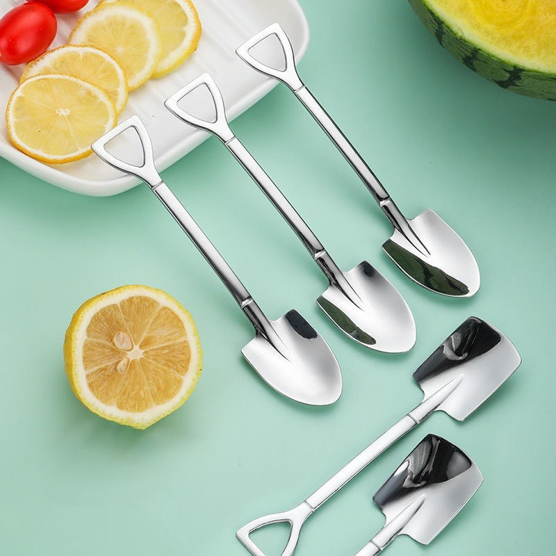 Thìa inox tiện lợi,muỗng ăn hình xẻng chất liệu cao cấp an toàn
