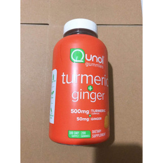 Viên keo dẻo gừng nghệ Qunol Turmeric + Ginger 500mg 200viên - Vị kẹo cam