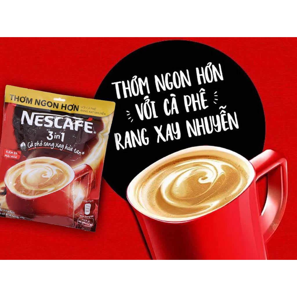 HỘP NESCAFE 3IN1 ĐỎ   CÀ PHÊ SỮA