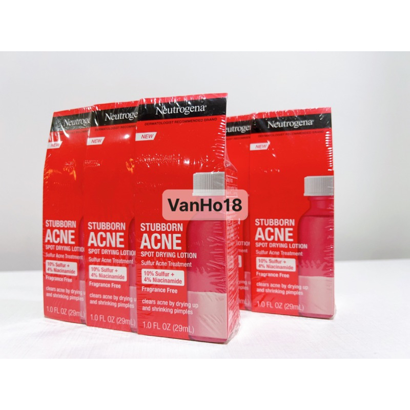 Kem chấm mụn Neutrogena Stubborn Acne 10% Sulfur + 4% Niacinamide Acne Treatment