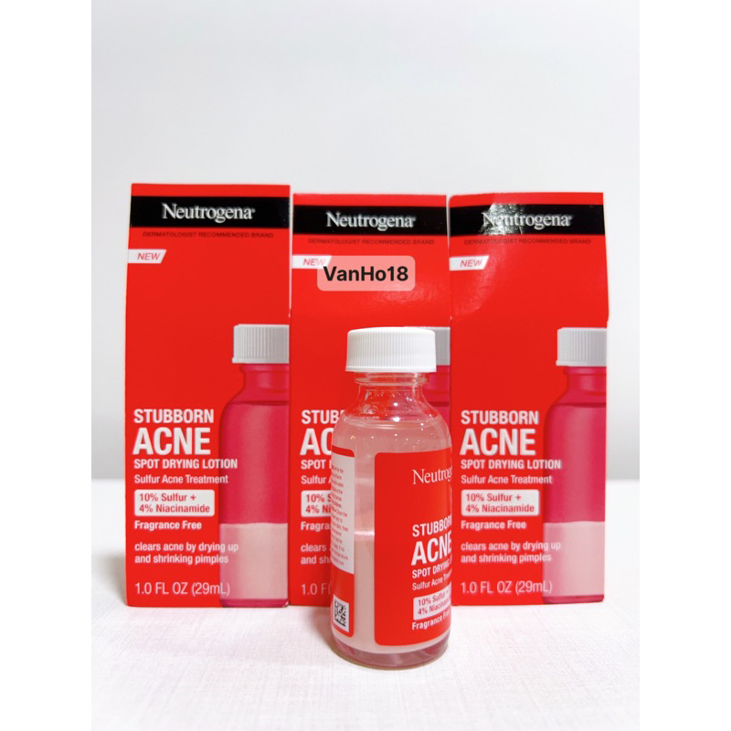 Kem chấm mụn Neutrogena Stubborn Acne 10% Sulfur + 4% Niacinamide Acne Treatment