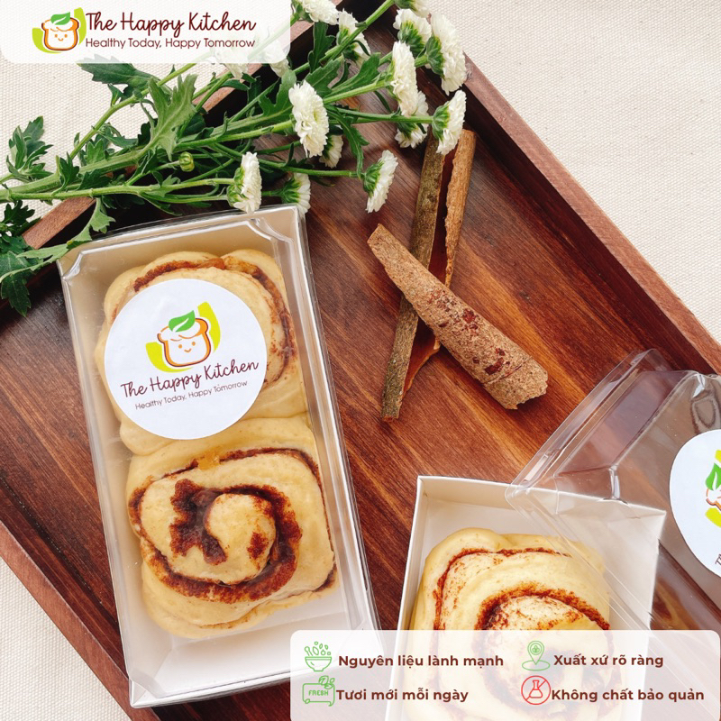 Bánh cuộn quế kem phô mai The Happy Kitchen ăn kiêng eat clean