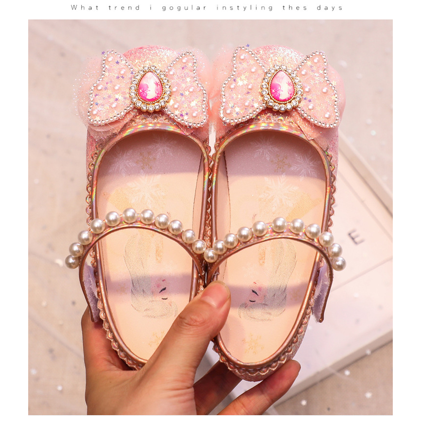 Giày búp bê công chúa Elsa cho bé gái 2-7 tuổi đi học, đi chơi