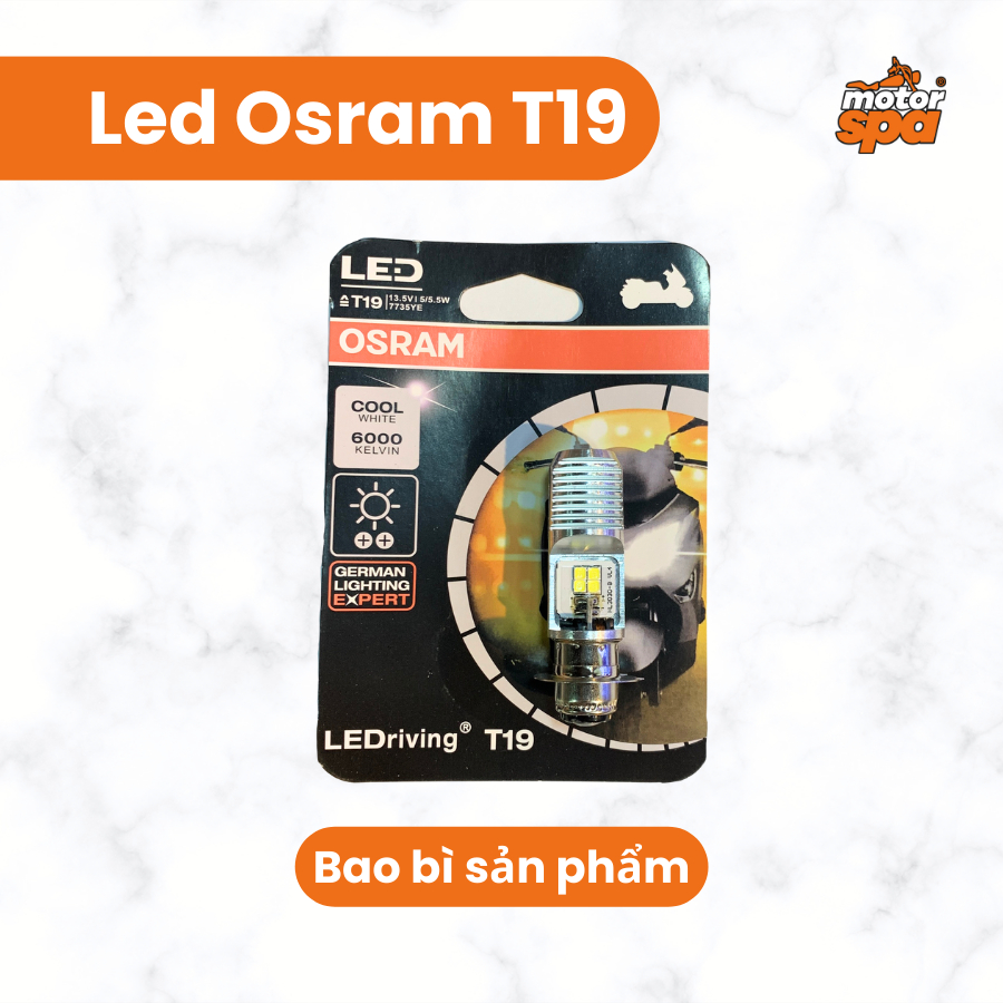 Đèn pha led Osram T19  chân M5 dành cho xe máy
