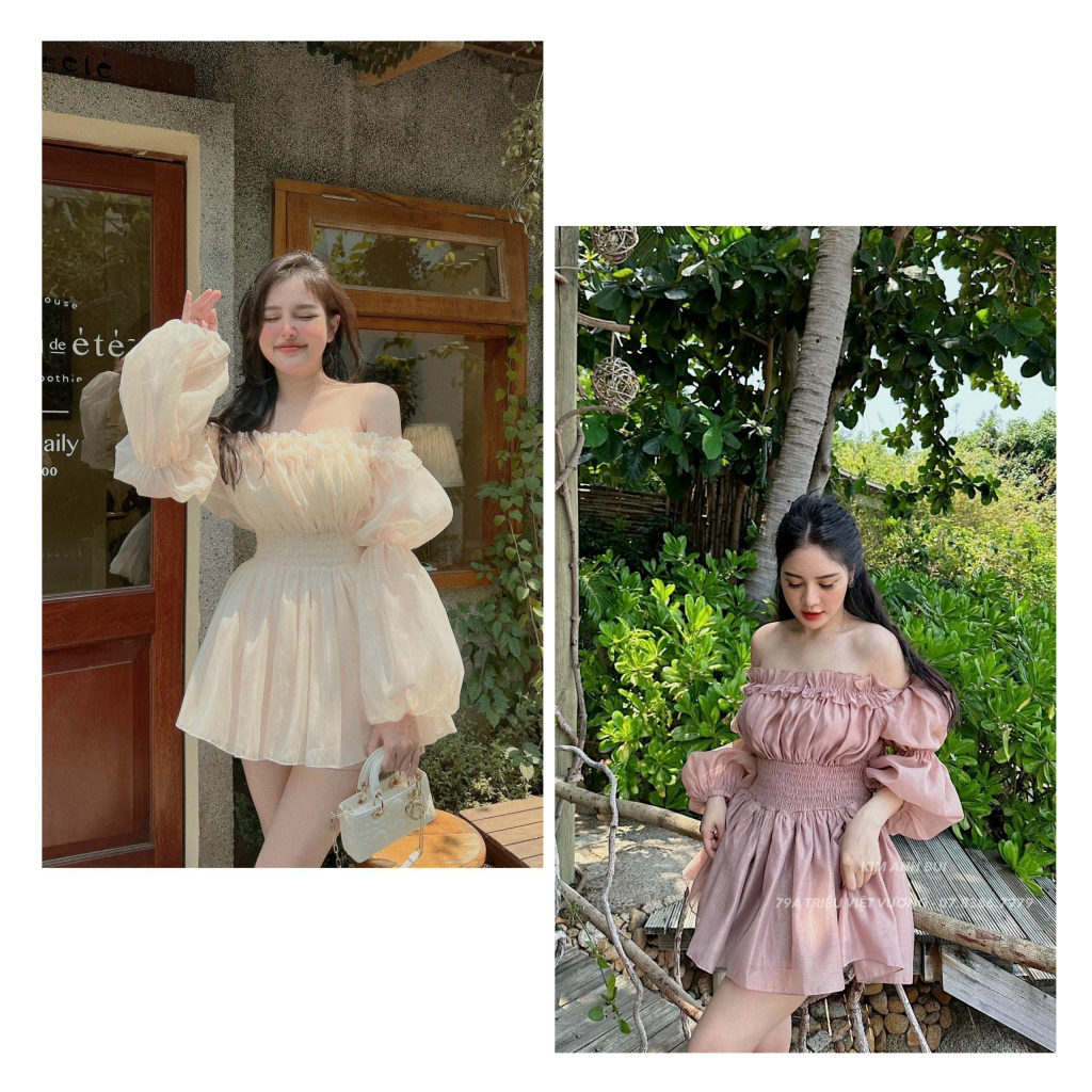 ĐẦM BIGSIZE TRỄ VAI FROM NHÚN DỄ THƯƠNG D292 (TÁO ĐỎ BIGSIZE 55-90KG) 🍎🍎🍎
