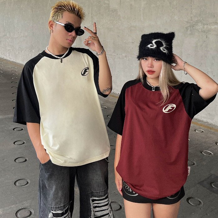 Áo Thun Tay Lỡ Unise FUNT LOGO RAGLAN