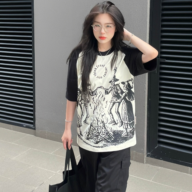 Áo Thun Tay Lỡ Unisex FUNT PRASIETHEF TEE