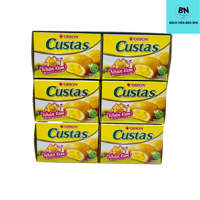 Bánh Custas nhân kem - hộp lễ 564g - gồm 12 hộp nhỏ  date luôn mới  bách hóa bảo nhi