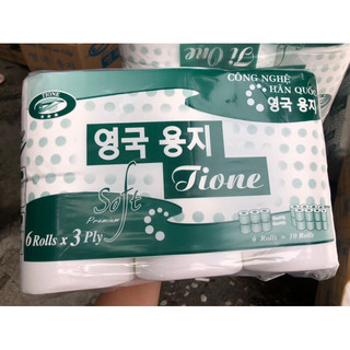 giấy cuộn không lõi Tione (lốc 6 cuộn)