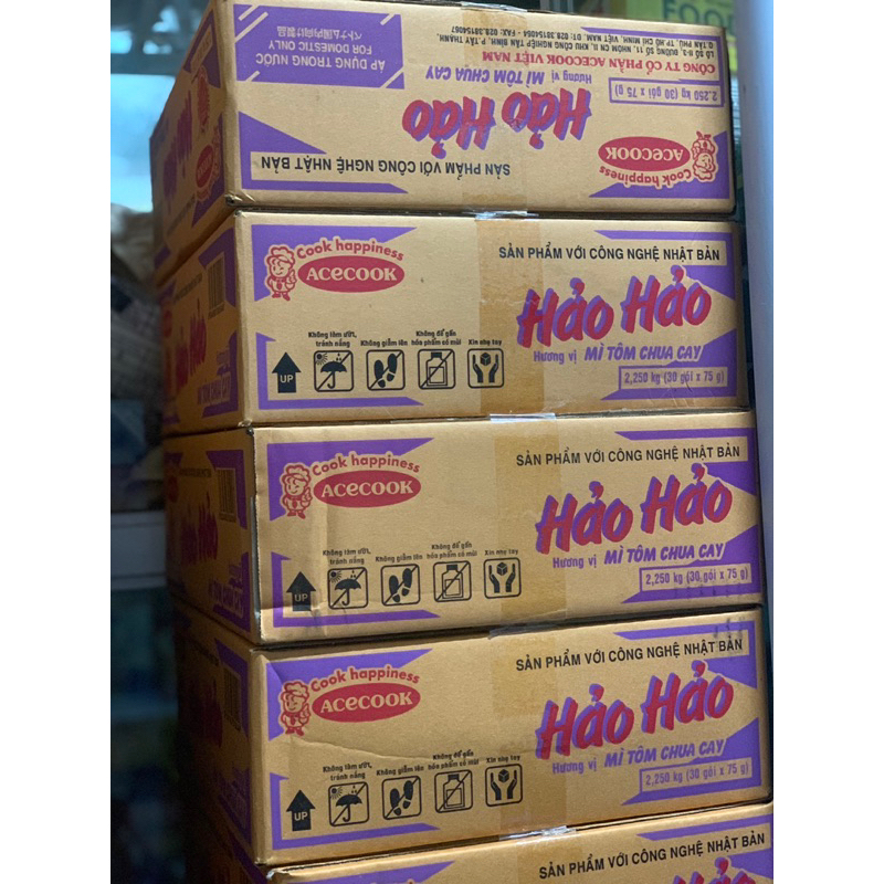 THÙNG MÌ TÔM HẢO HẢO 30 GÓI TÔM CHUA CAY