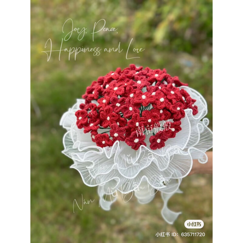 Hoa cưới len handmade