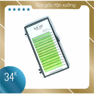 Ombre xanh lá trắng - mi màu mix size 0.07