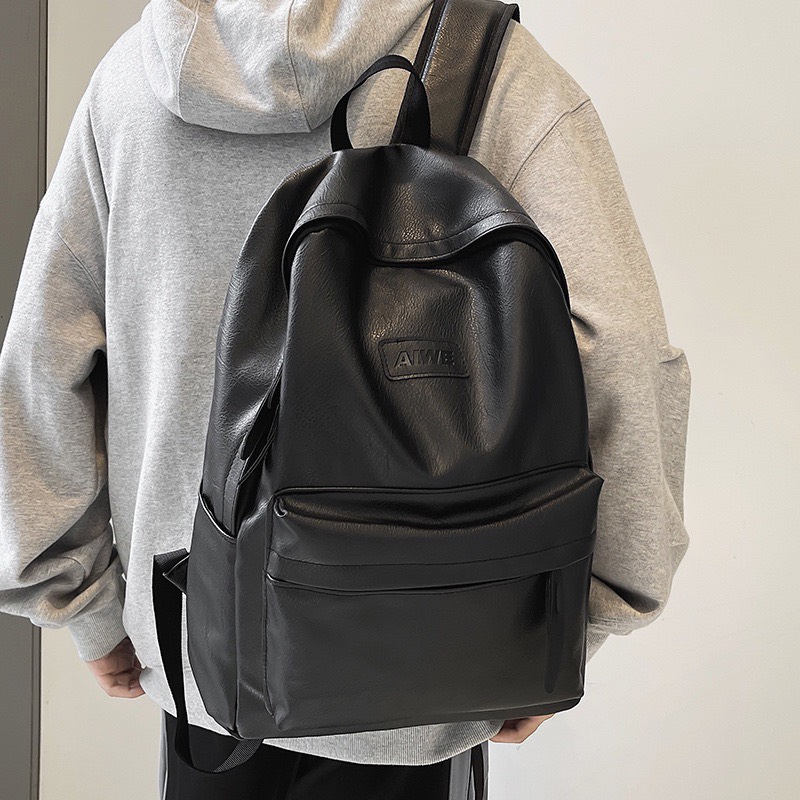 Balo trơn chất liệu da siêu bền chống nước