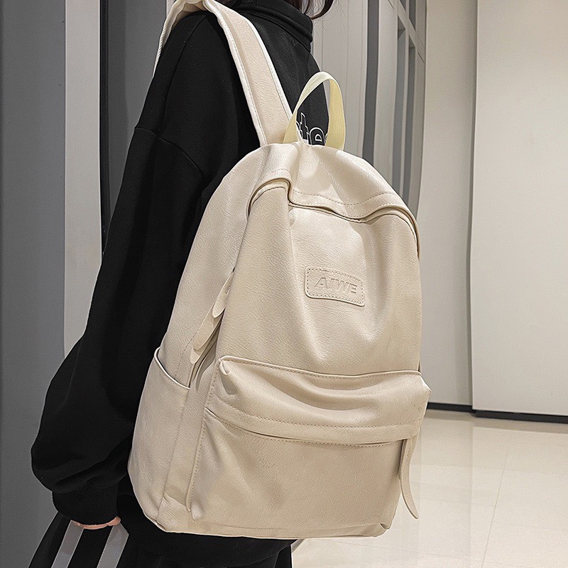 Balo trơn chất liệu da siêu bền chống nước