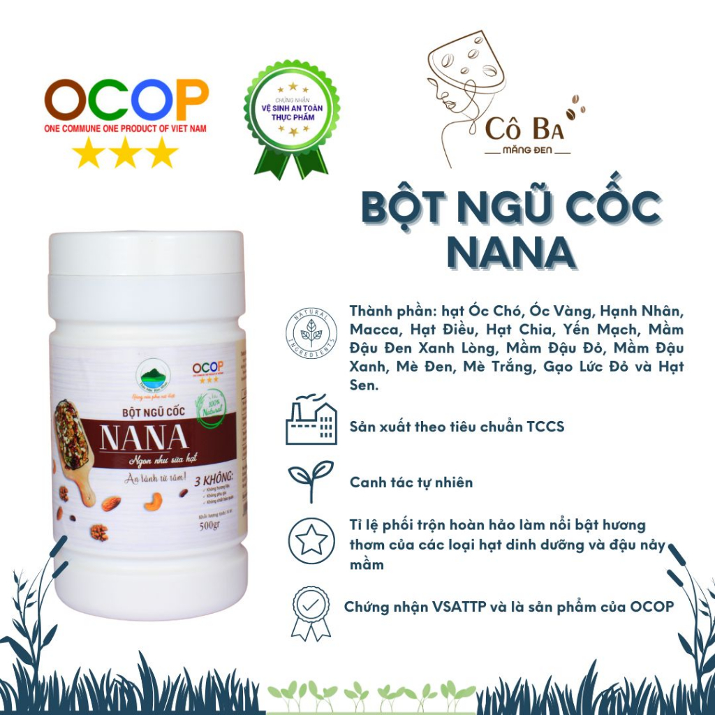 BỘT NGŨ CỐC DINH DƯỠNG NANA - MỊN MÀNG VÀ THƠM NGON - KHÔNG CHỨA ĐẬU NÀNH