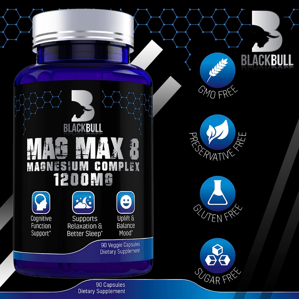 Viên Hỗn Hợp 8 loại Magie, Magnesium Glycinate L-Threonate Taurate Malate - 90 Viên, Dạng Hấp Thu Tốt Nhất của Mg - Deal