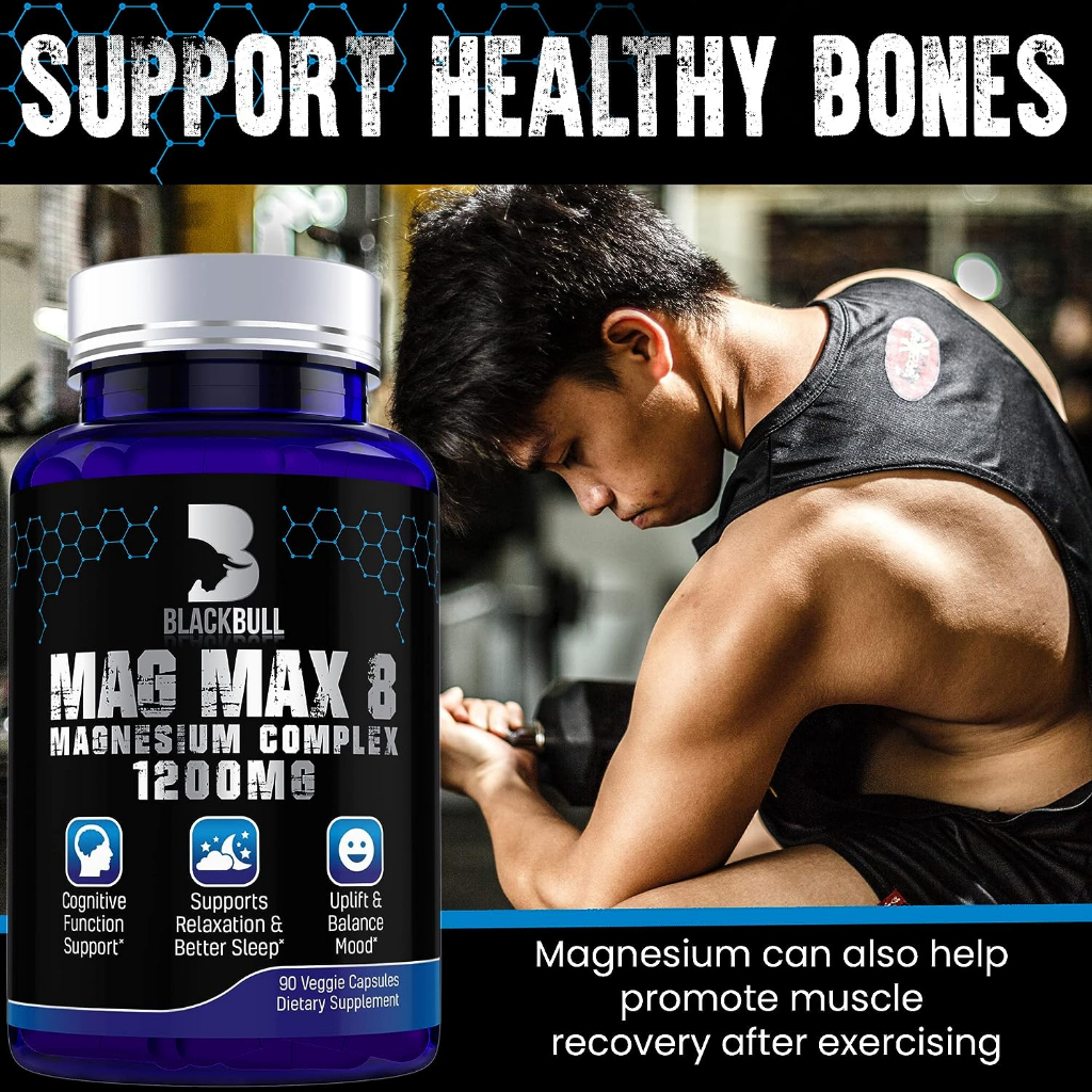 Viên Hỗn Hợp 8 loại Magie, Magnesium Glycinate L-Threonate Taurate Malate - 90 Viên, Dạng Hấp Thu Tốt Nhất của Mg - Deal