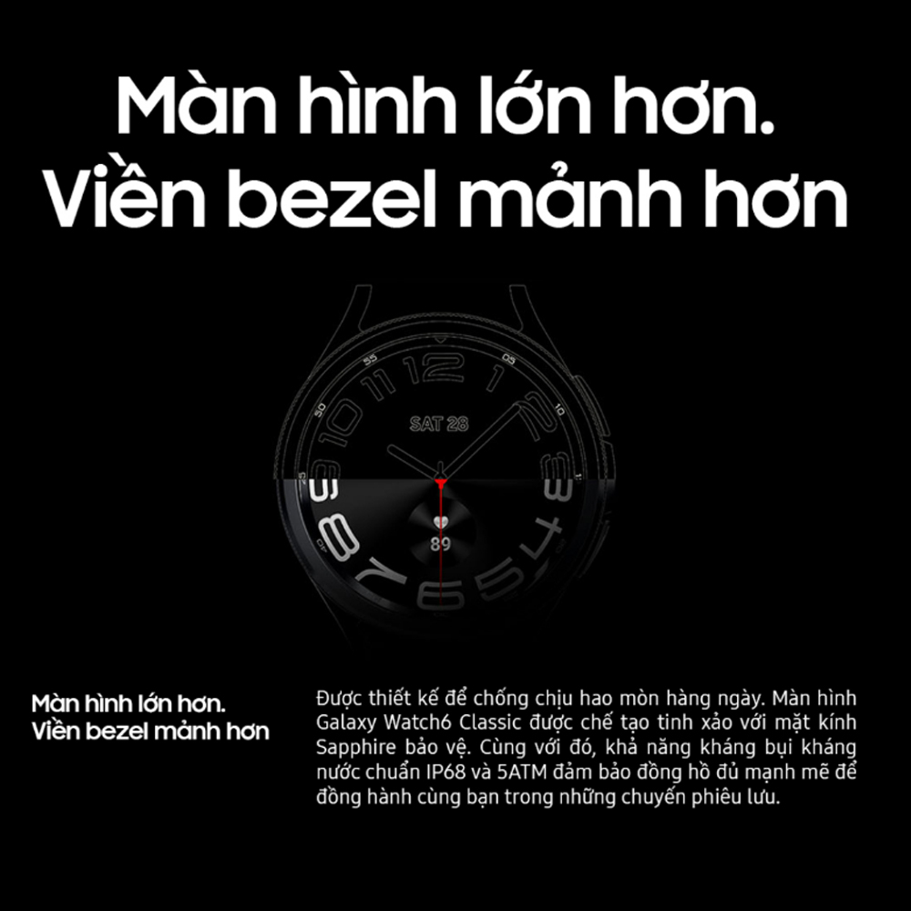 Đồng hồ thông minh Samsung Galaxy Watch 6 Classic - Hàng chính hãng