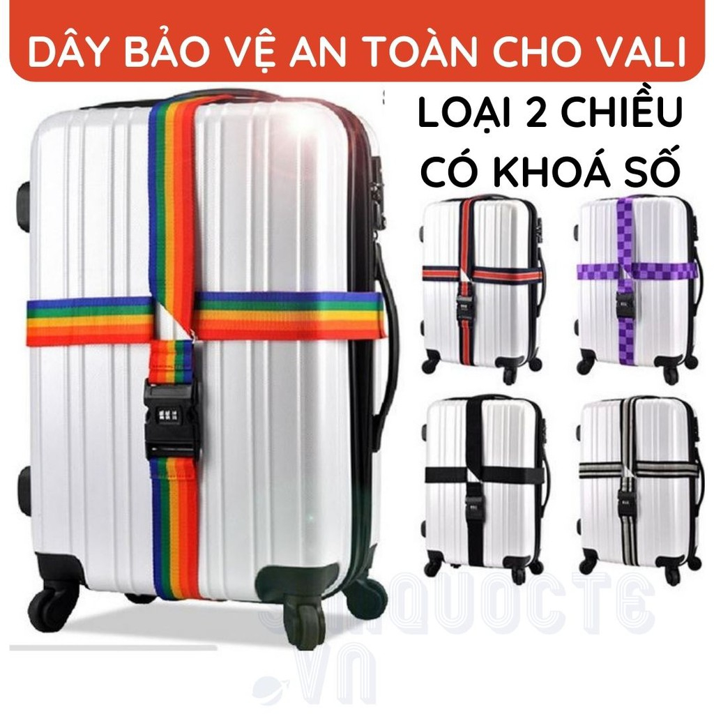 [D058] Dây Đai An Toàn Vali Du Lịch Vòng 2 Chiều Có Khóa Số