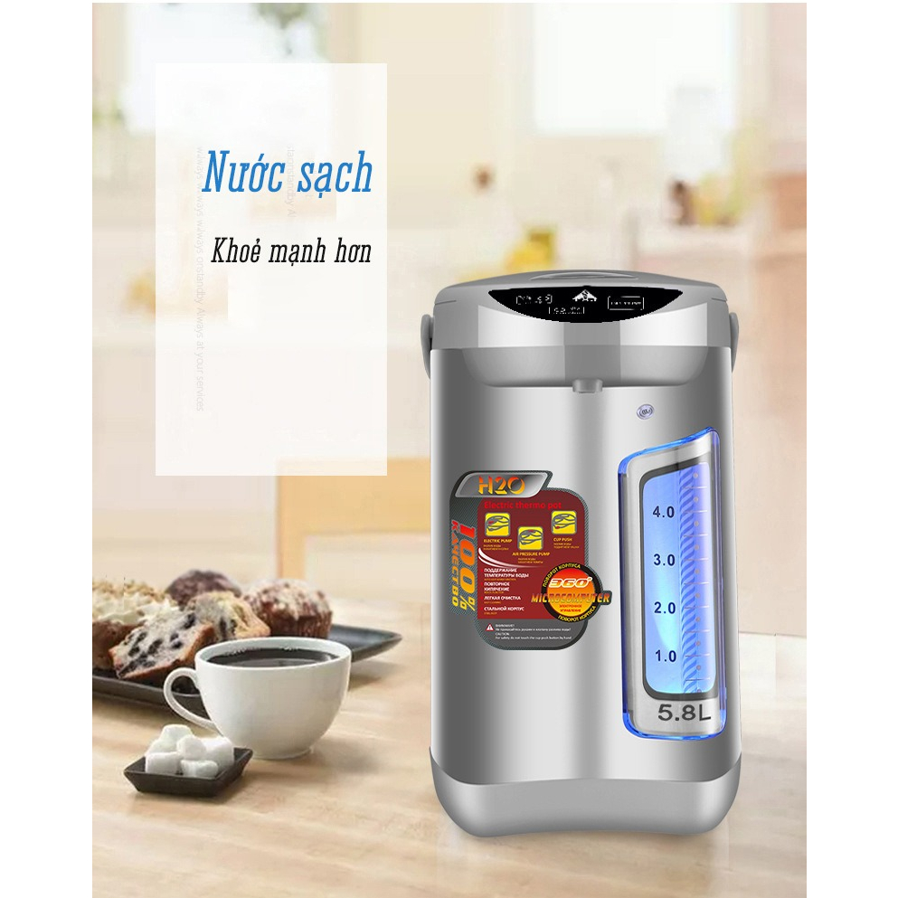 Bình Thủy Điện Đun Nước Nóng KAW dung tích 5.8L, bình đun siêu tốc giữ nhiệt | BigBuy360 - bigbuy360.vn