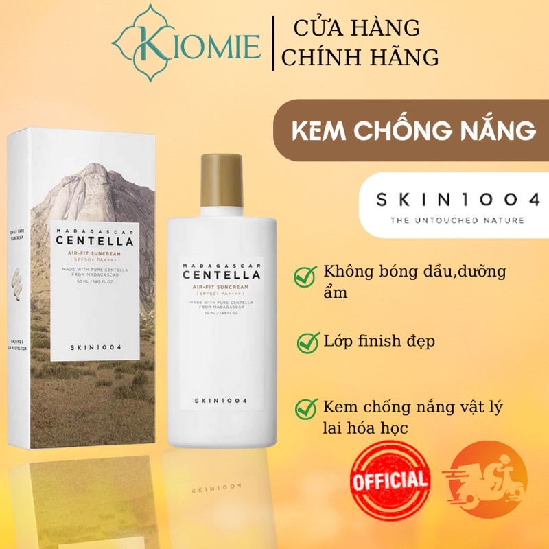 Kem Chống Nắng Kiềm Dầu, Nâng Tone Da Mỏng Nhẹ Skin1004 Madagascar Centella Art-Fit Suncream Plus Mẫu Mới