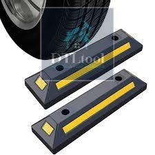 Chặn lùi sau xe 550x155x90mm. Chặn bánh xe kích thước dài 550mm x rộng 155mm x cao 90mm + Phụ kiện lắp đặt