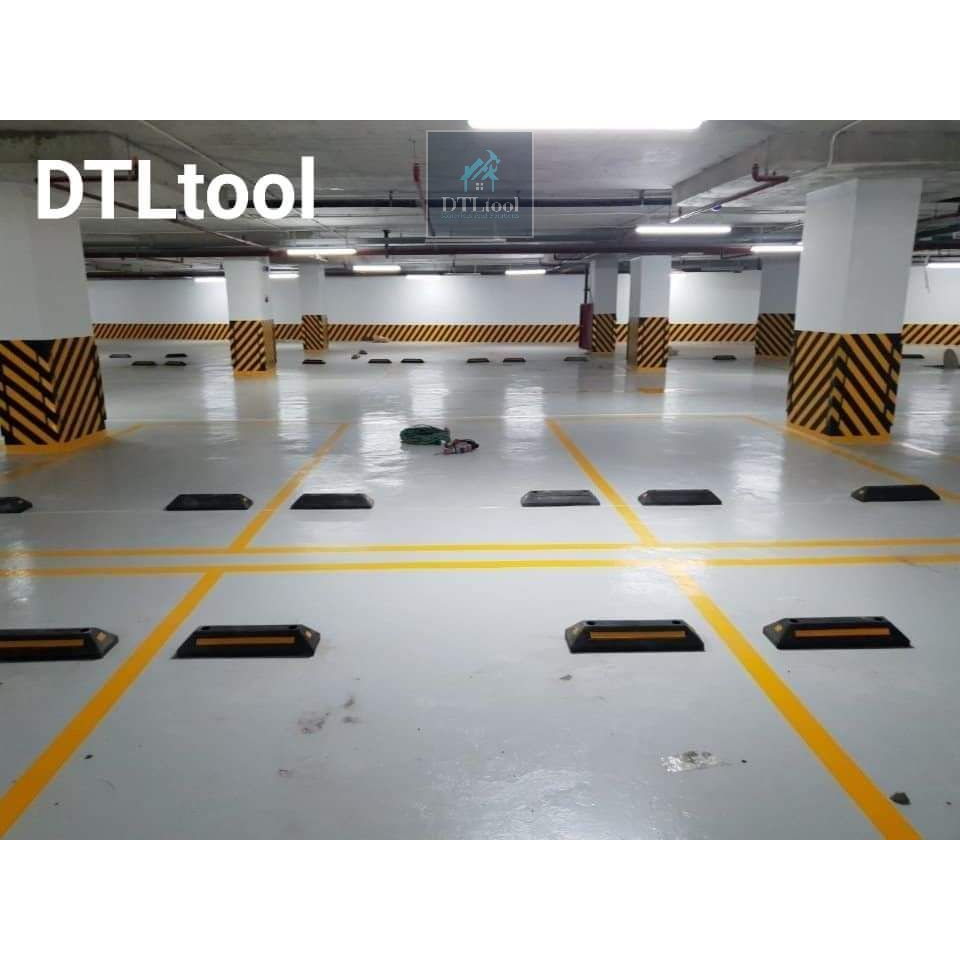 Chặn lùi sau xe 550x155x90mm. Chặn bánh xe kích thước dài 550mm x rộng 155mm x cao 90mm + Phụ kiện lắp đặt