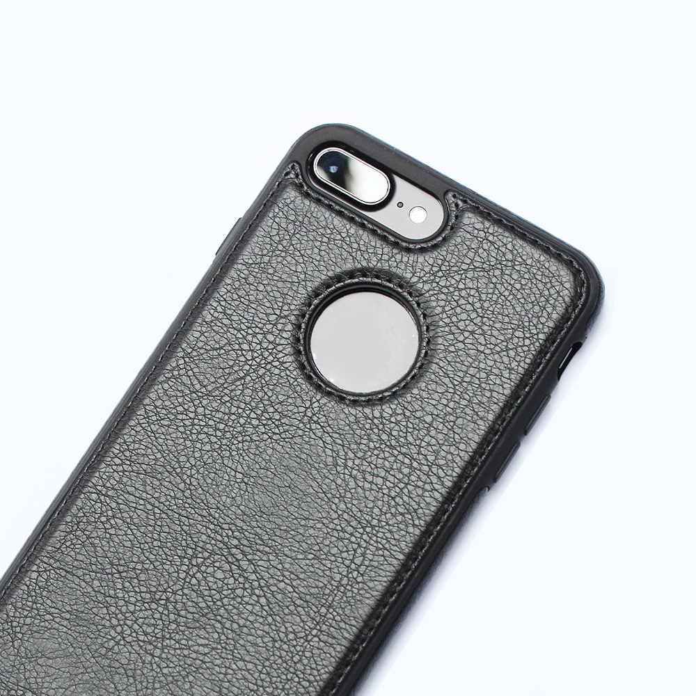 Màu đen - Ốp lưng da iPhone 7 Plus - IP 7 Plus - PS CASE phân phối
