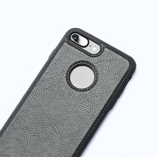 Màu đen - Ốp lưng da iPhone 7 Plus - IP 7 Plus - PS CASE phân phối