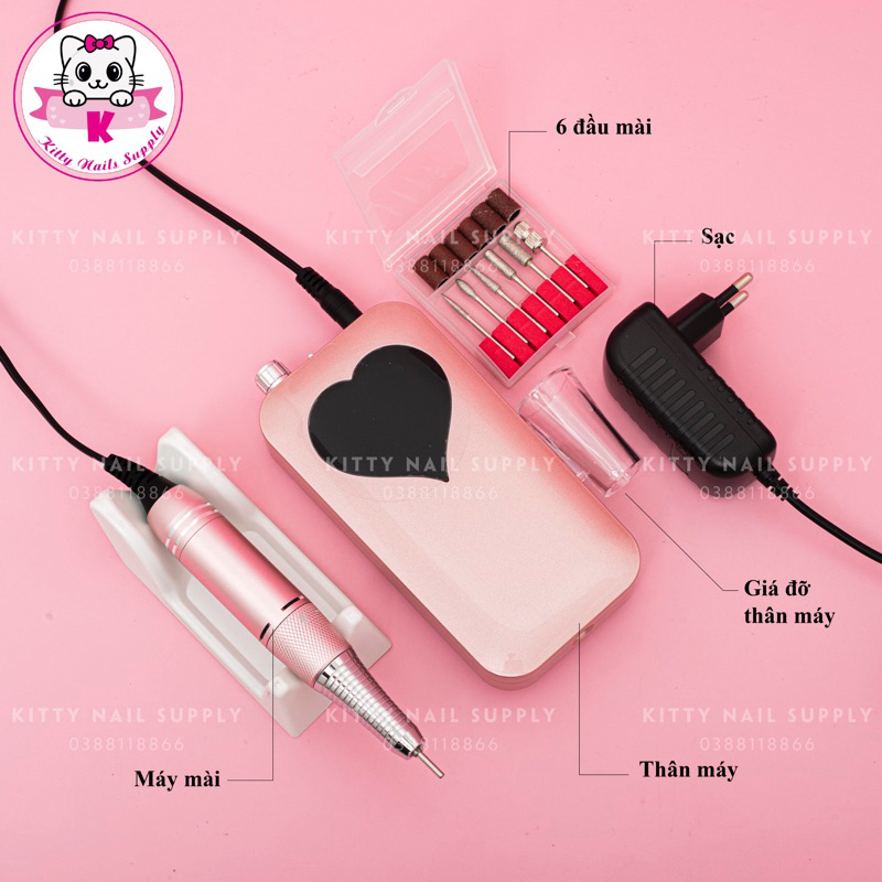 Máy mài móng tích điện MK707 máy chạy êm , chuyên dùng cho dân làm móng