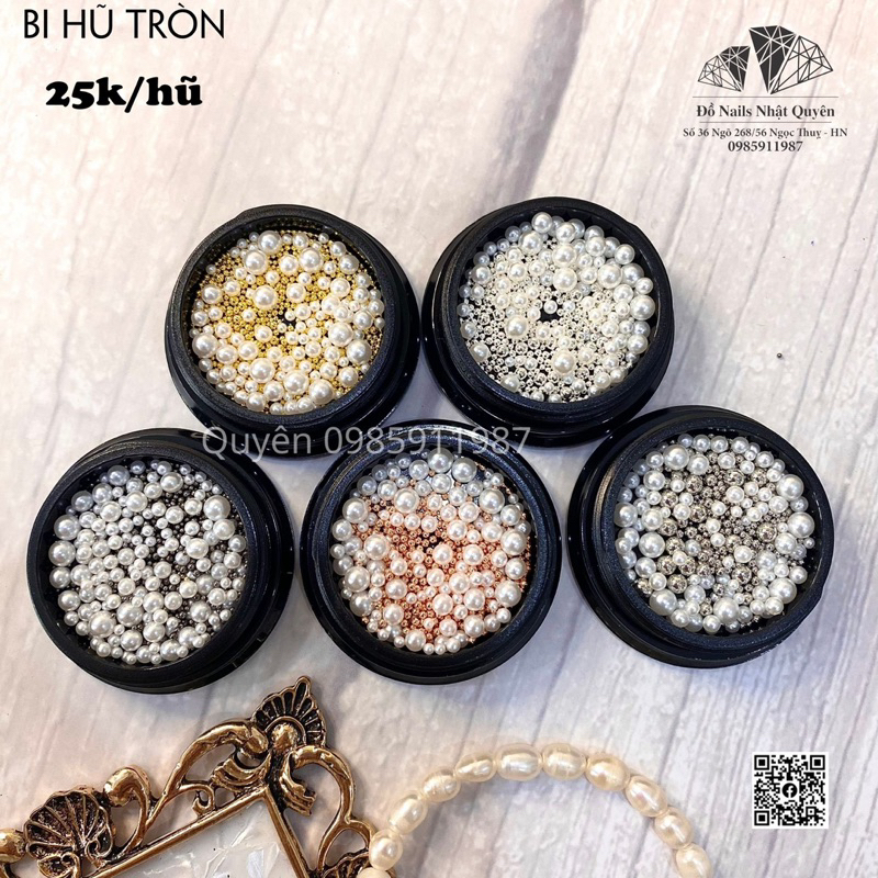 Set bi tròn- set bi nửa- bi 2 màu- bi nail- đồ nails nhật quyên
