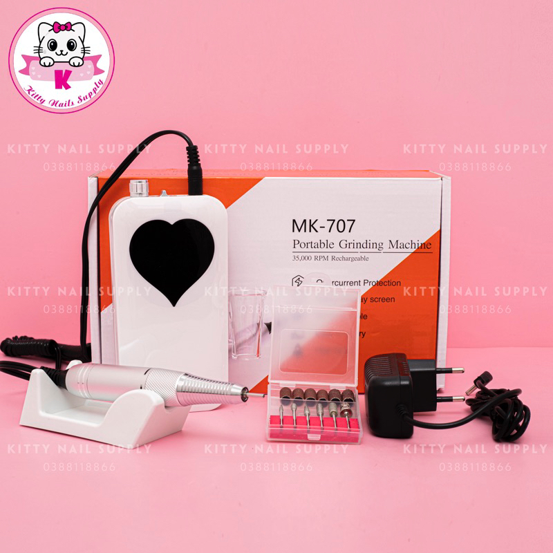 Máy mài móng tích điện MK707 máy chạy êm , chuyên dùng cho dân làm móng
