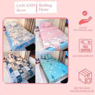 Bộ Chăn Hè Ga Gối 5 Món, drap ga trải giường Poly Cotton,Thoải mái chọn mẫu