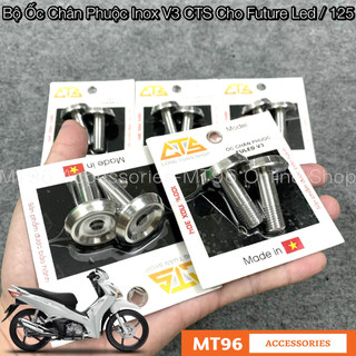 Bộ ốc chân phuộc salaya inox cnc cts v3 cho future led, future 125