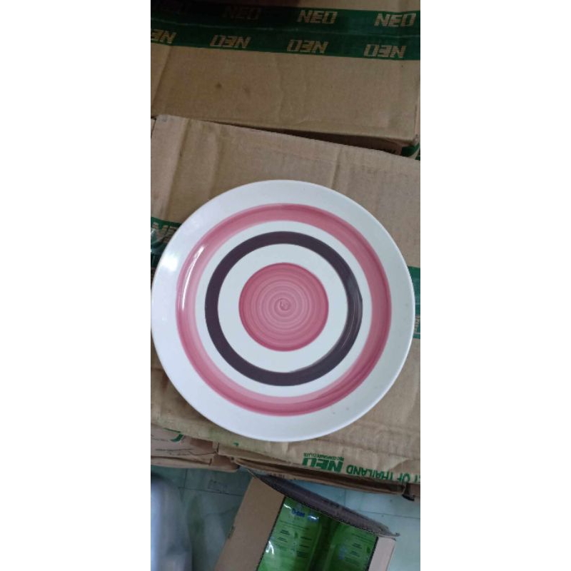 Dĩa sứ màu 19cm, giao màu ngẫu nhiên