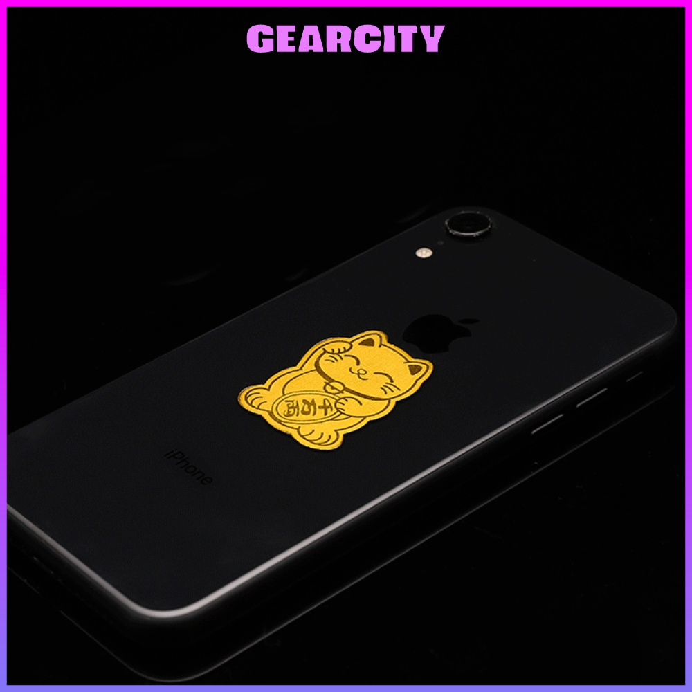 Mèo thần tài dán Điện Thoại cầu may mắn tài lộc sung túc - GEARCITY
