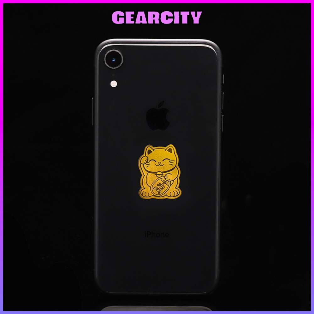 Mèo thần tài dán Điện Thoại cầu may mắn tài lộc sung túc - GEARCITY
