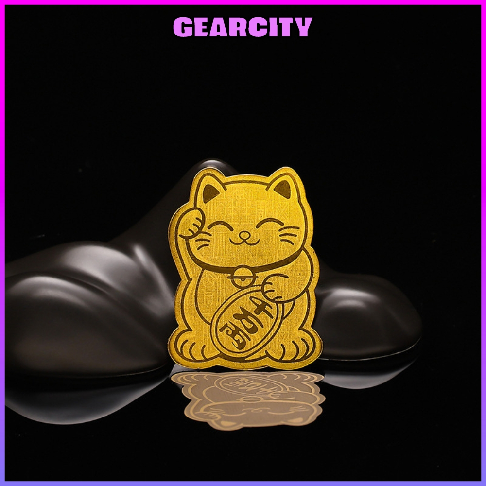 Mèo thần tài dán Điện Thoại cầu may mắn tài lộc sung túc - GEARCITY